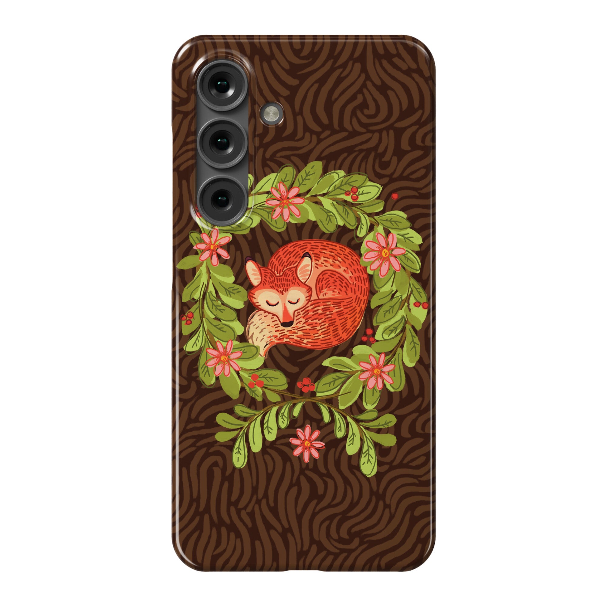 Sleeping Fox Wreath Phone Case